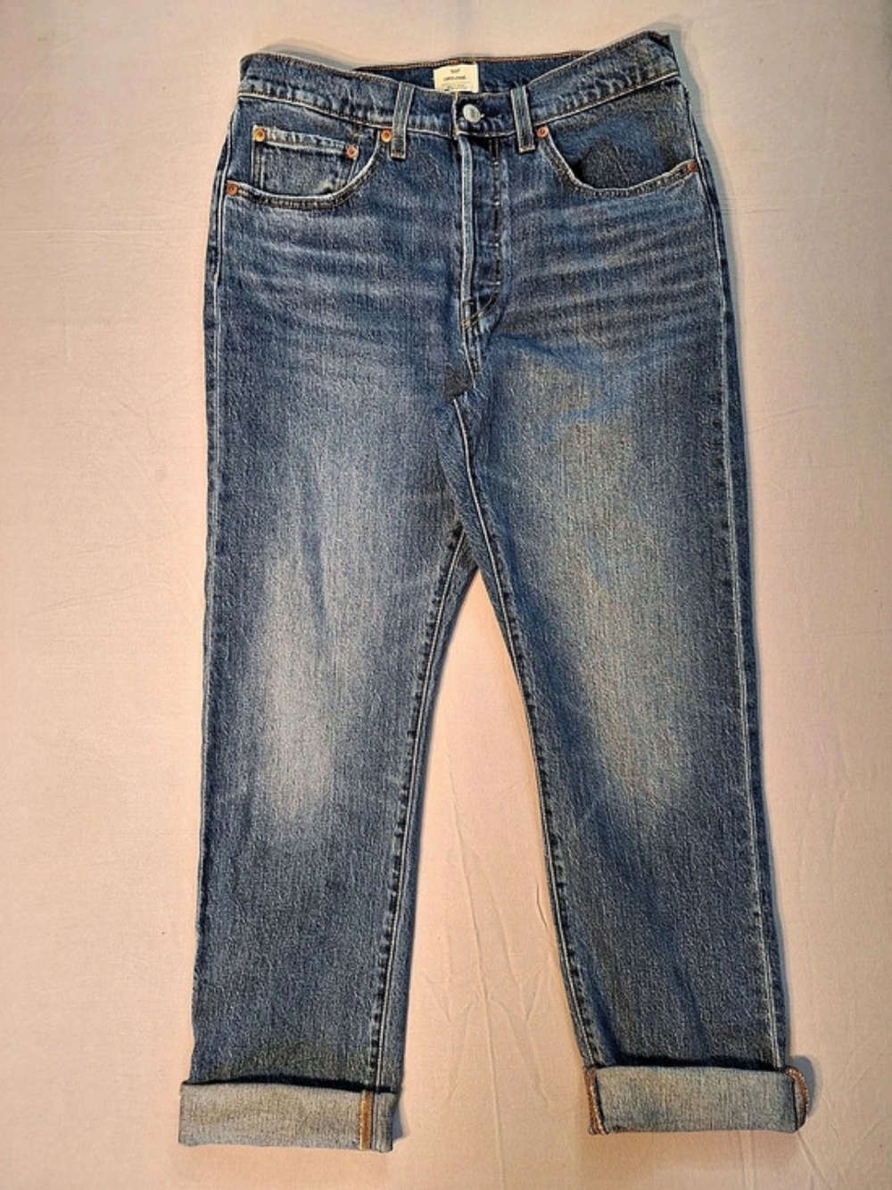 Levi's 501 Original Straight Leg Button Fly Denim Jeans Blue Waist 30 Length 30
